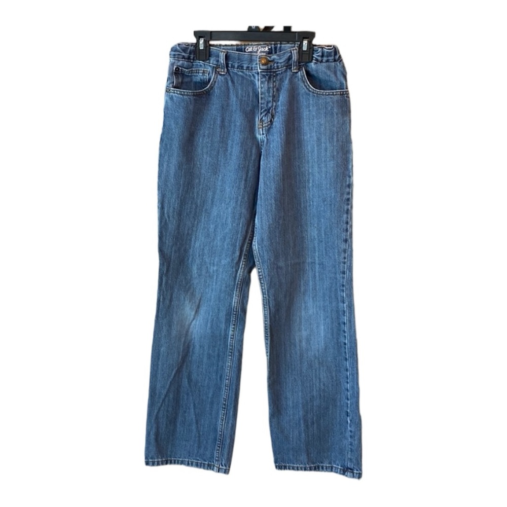 Cat & Jack Relaxed Straight Teen Youth Jeans Size 16 Adjustable Waist